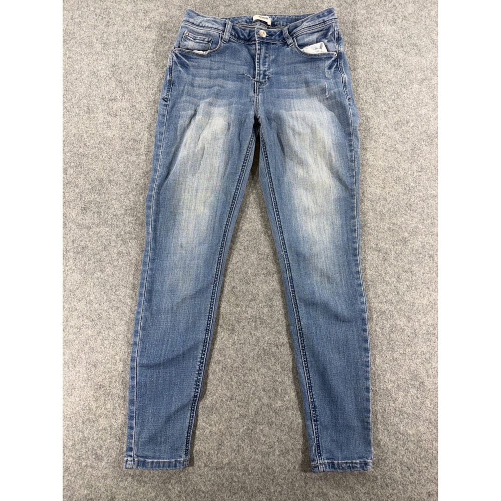 Kensie Jeans Effortless Ankle Mid Rise Skinny Jeans Blue Size 6/28